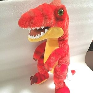 Build A Bear BAB Red Dinosaur Velociraptor Raptor TREX Plush  Roaring Sound